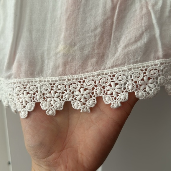 The Kooples size small cotton voile eyelet detail button up blouse - Picture 7 of 7